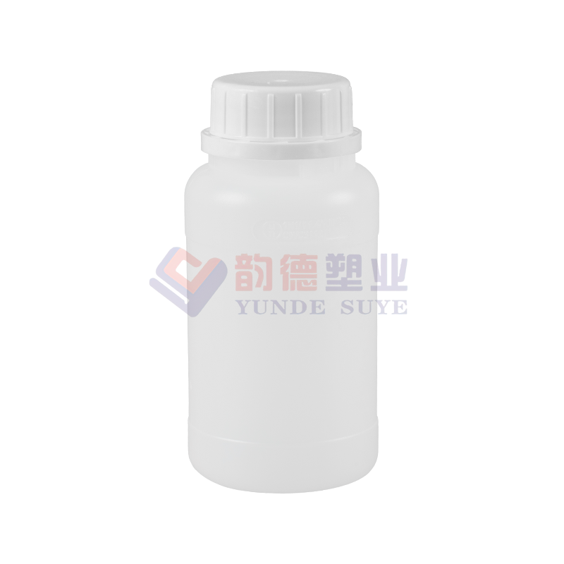 Protiprosakovací zahuštěná Hdpe fluorovaná kulatá láhev 250ml-01