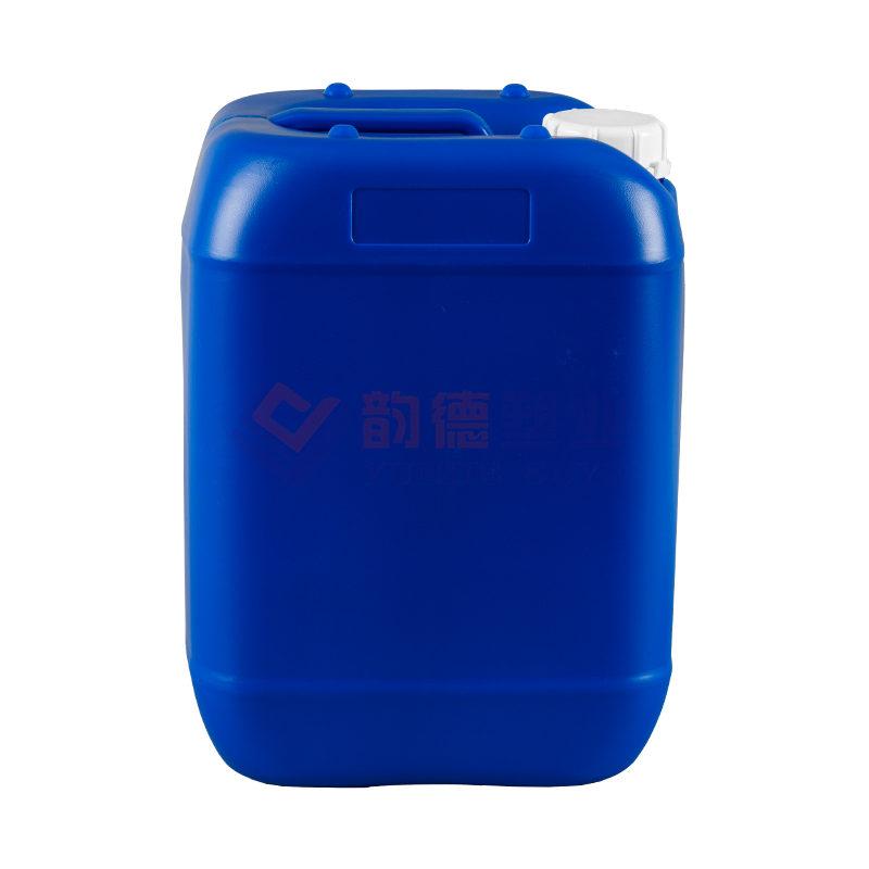 Modrý fluorovaný stohovací čtyřhranný sud 10L-03